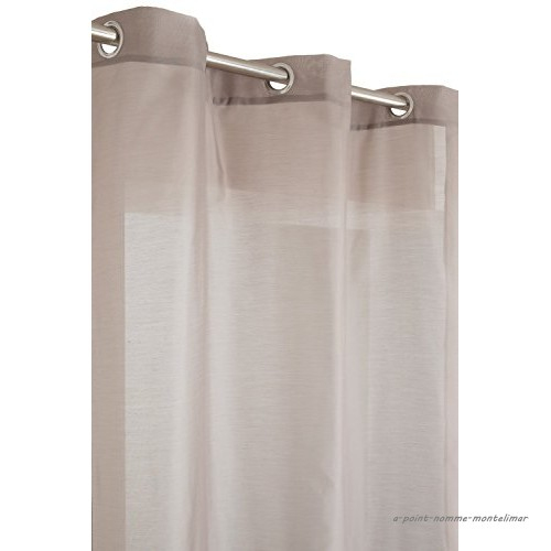 Rideau Voilage Uni Grande Hauteur 140 X 300 Cm Beige pour Rideau Voilage Beige