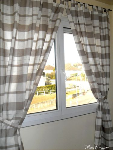 Rideaux A Grand Carreaux Beige Et Blanc Cassé – Sissi.creation tout Rideaux Blanc Cassé Rideaux A Grand Carreaux Beige Et Blanc Cassé – Sissi.creation tout Rideaux Blanc Cassé