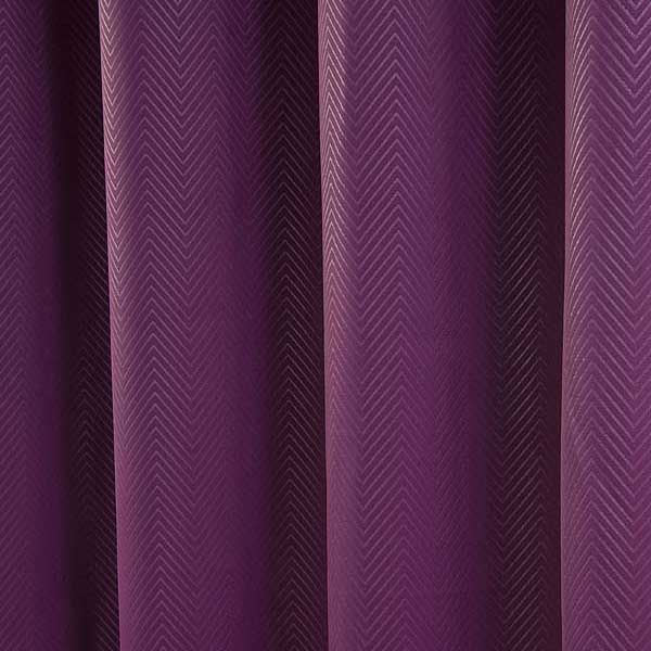 Rideaux À Œillets Occultant – Aubergine – Motif Chevron encequiconcerne Rideaux Aubergine