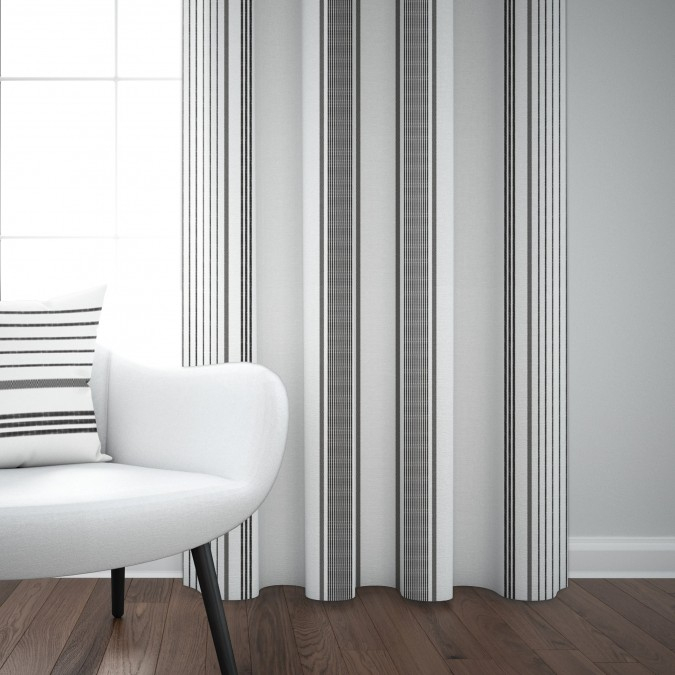 Rideaux Berrain Fusain – Maison Jean-Vier concernant Rideaux Basque