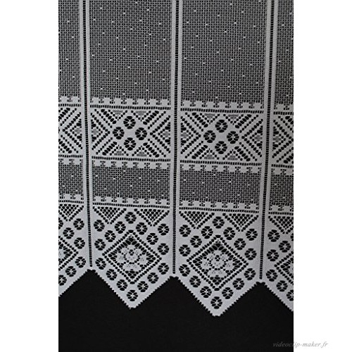 Rideaux Brise-Bise Motif De Fleurs 60 Cm De Haut Vous avec Rideaux Largeur 55 Cm