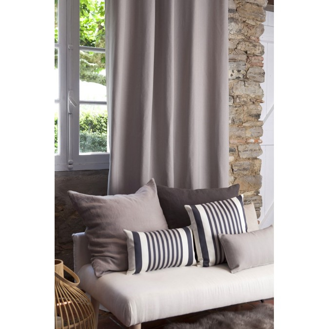 Rideaux En Coton Lanbroa Beige – Maison Jean-Vier serapportantà Rideaux Basque