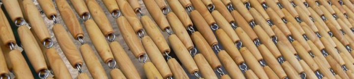 Rideaux En Perles De Buis. Rido Buis. Rideau Buis pour Rideau De Porte Exterieur