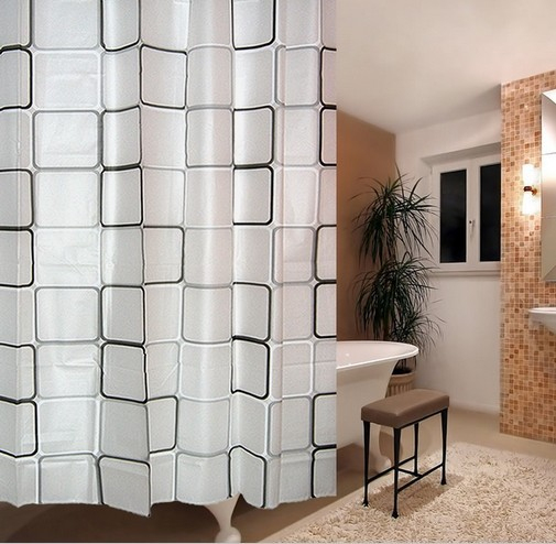 Rideaux En Plastique Rideau De Douche Avec 12 Crochets avec Rideau De Douche Noir Et Blanc Rideaux En Plastique Rideau De Douche Avec 12 Crochets avec Rideau De Douche Noir Et Blanc