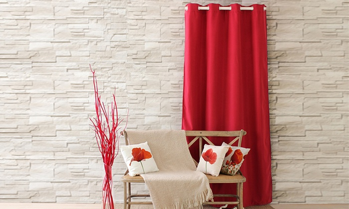 Rideaux Polaires Doublés Molleton | Groupon encequiconcerne Rideau Doublé Polaire