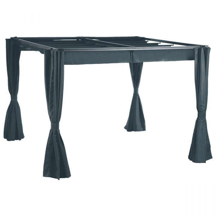 Rideaux Pour Tonnelle Palmeira Ardoise Hespéride encequiconcerne Rideau Tonnelle