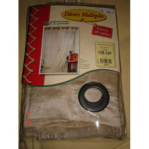 Rideaux Prêt À Poser 1 Panneau Décors Multiples | Rakuten pour Rideaux Ruflette Pret Poser