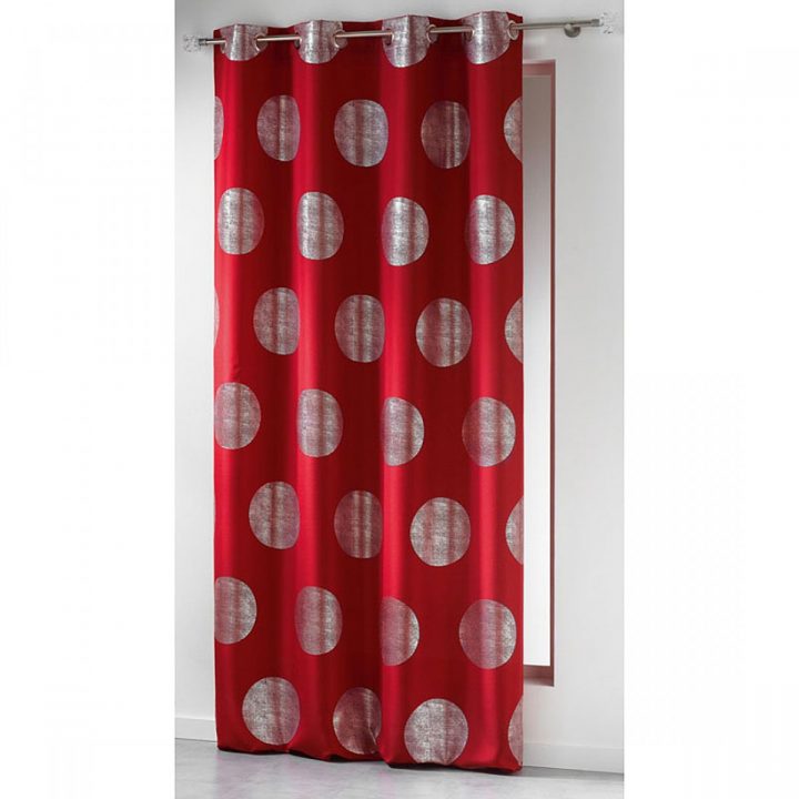 Rideaux Rouge Gris concernant Rideau Rouge Pas Cher