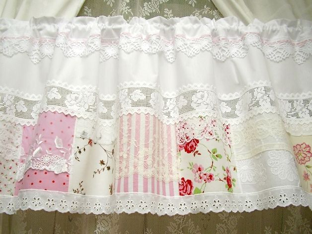 Rideaux – Style Campagnard Rose Bistro Rideau Shabby Chic dedans Rideaux Shabby Chic