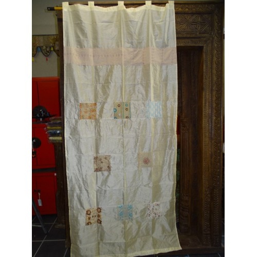 Rideaux Taffetas Avec Patchwork Écru pour Rideaux Taffetas Rideaux Taffetas Avec Patchwork Écru pour Rideaux Taffetas