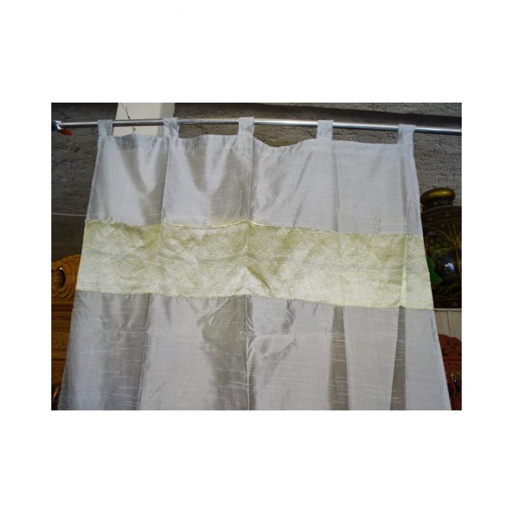 Rideaux Taffetas Double Brocard Gris intérieur Rideaux Taffetas