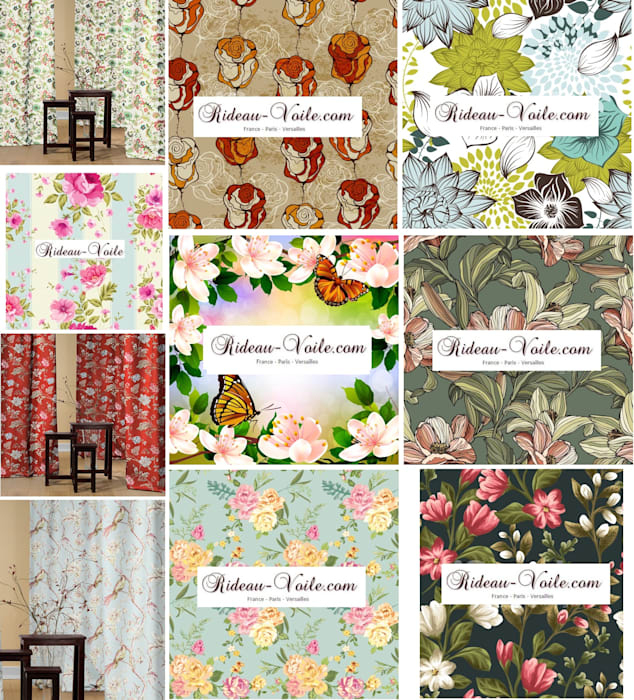 Romance Florale Pour Des Rideaux À Motifs Floraux, Des avec Rideaux A Fleurs