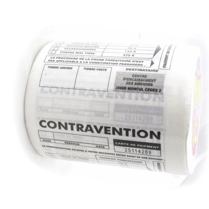 Rouleau Wc "Contravention" – Achat / Vente Papier Toilette tout Trefle Papier Toilette