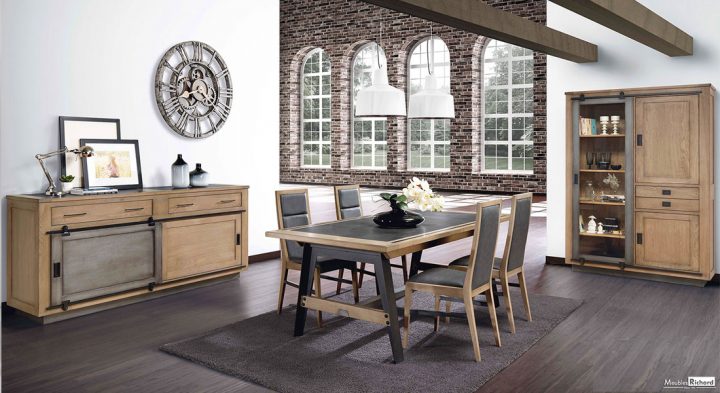 Salle À Manger – Bois & Métal – Style Industriel destiné Salle A Manger Belgique