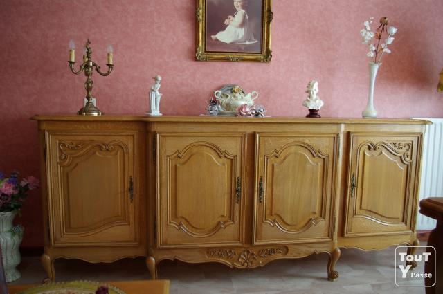 Salle A Manger Chene Massif Regence Pas-De-Calais serapportantà Salle À Manger Chêne Massif