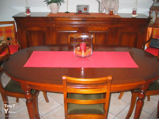 Salle À Manger Complète Style Louis Philippe En Merisier dedans Salle A Manger Merisier