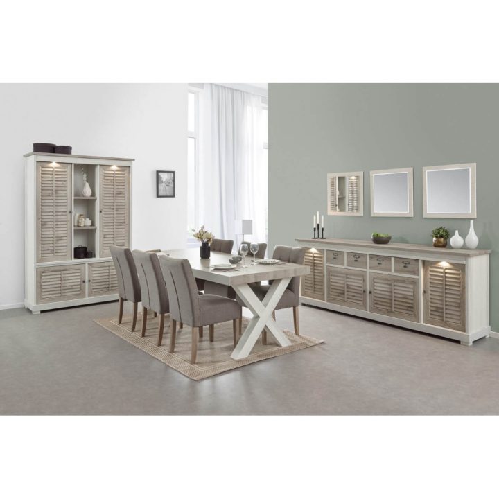 Salle À Manger Contemporaine Chêne Blanchi/Chêne Marron serapportantà Salle A Manger Chene Blanchi