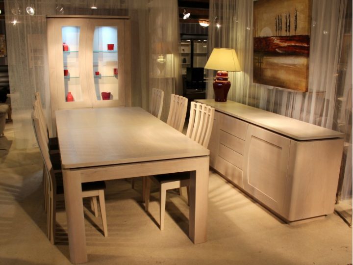 Salle À Manger Contemporaine En Chène Clair Jade à Salle A Manger Chene Moderne