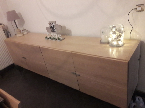 Salle À Manger En Chêne Blanchi – Charleroi / Belgique à Salle A Manger Chene Blanchi