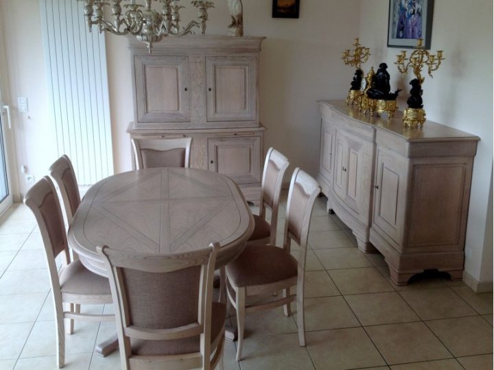 Salle À Manger Johanne Chêne Massif – Meubles Socquet avec Salle A Manger Chene Clair Massif