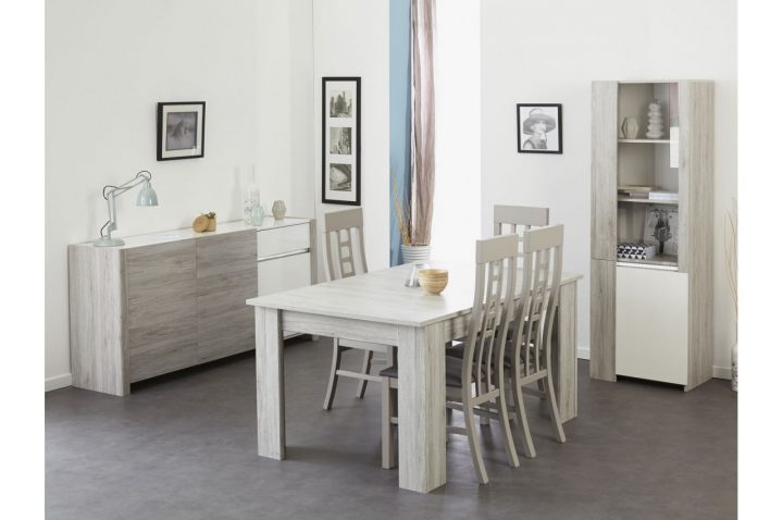 Salle À Manger Moderne Bois Et Laque Blanche intérieur But Salle A Manger Moderne