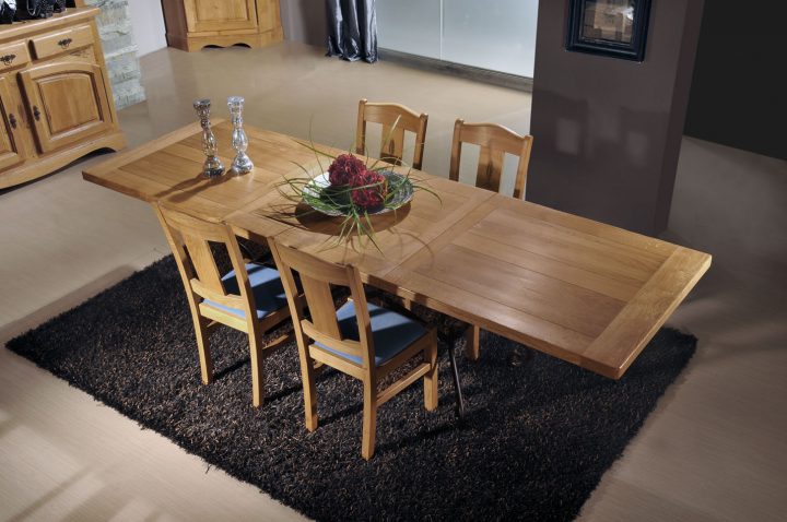 Salle À Manger Rustique Campagnard Traditionnelle 100% avec Salle À Manger Chêne Massif