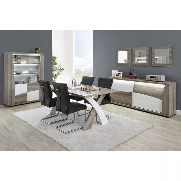 Salon – Ensemble Salle À Manger Moderne Coloris Blanc Et tout Ensemble Salon Salle A Manger