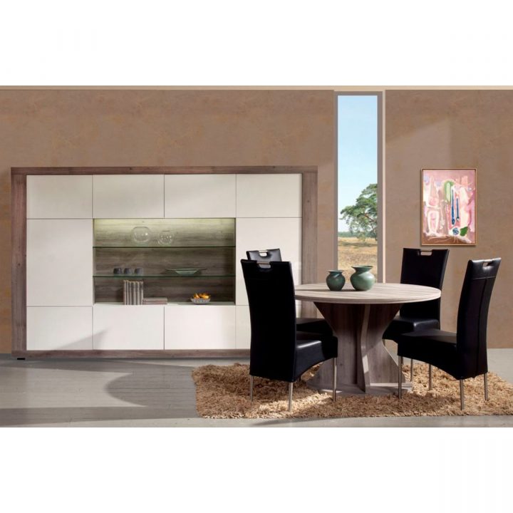 Salon – Salle À Manger Complète Contemporaine Coloris Mara pour Meuble De Salle A Manger Contemporain