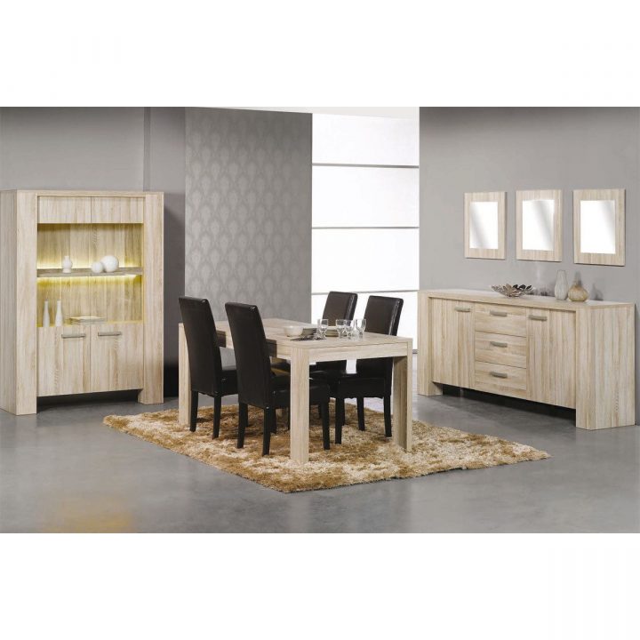 Salon – Table Carrée De Salle À Manger Coloris Chêne encequiconcerne Table Carree 140X140 Salle Manger