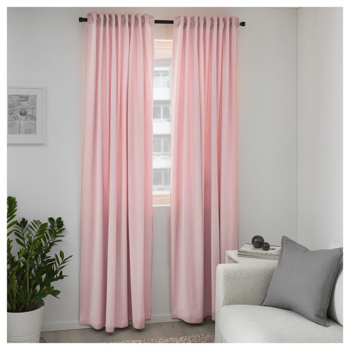 Sanela Room Darkening Curtains, 1 Pair, Light Pink In 2019 serapportantà Rideaux Sanela