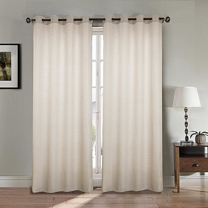Sans Marque Rideaux Voilage Prêt À Poser 140*270 Cm serapportantà Rideaux Marron Et Beige