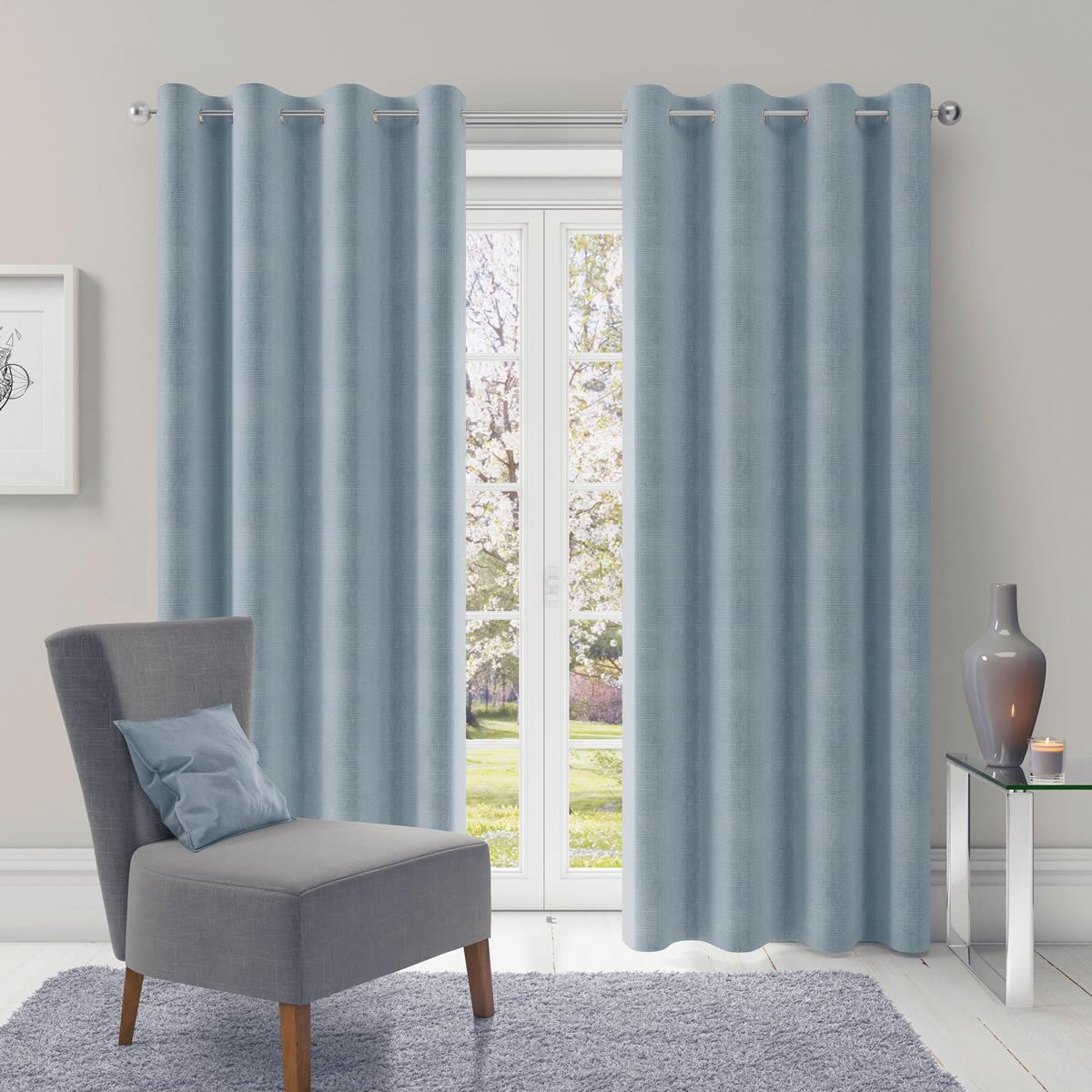 Semi-Occultant Oeillet Rideaux Uni Thermique Prêt-À-Ring concernant Rideau Semi Occultant