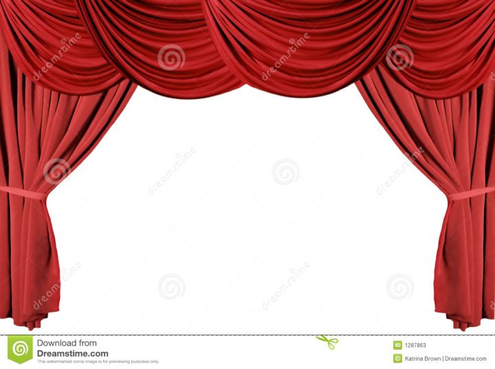 Série Drapée Rouge 3 De Rideaux En Théâtre Photos Stock destiné Rideau De Theatre