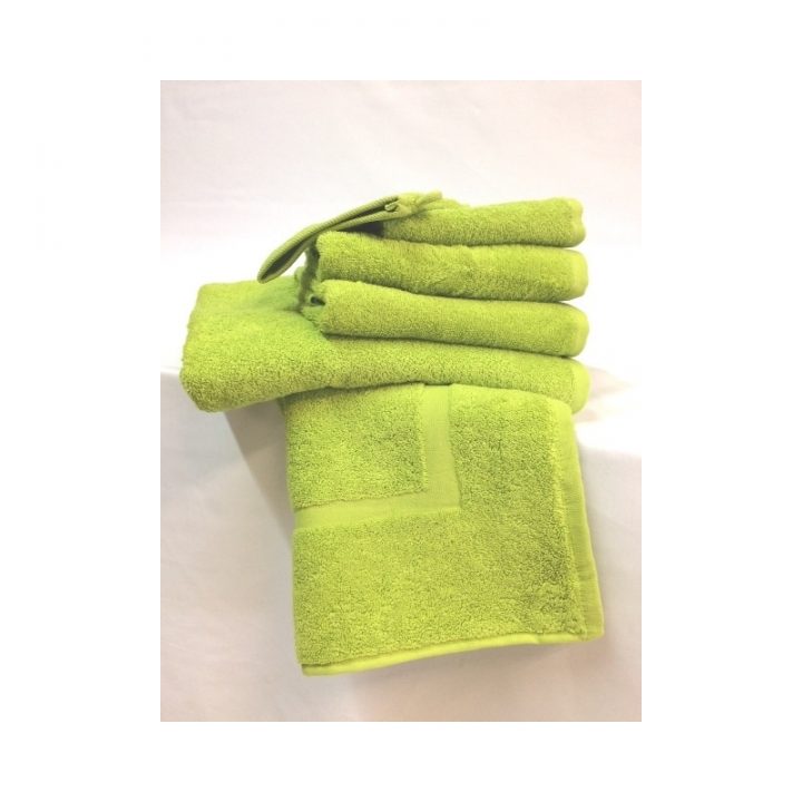 Serviette De Toilette 50 X 90 Cm Couleur Vert Anis avec Serviette De Toilette De Luxe