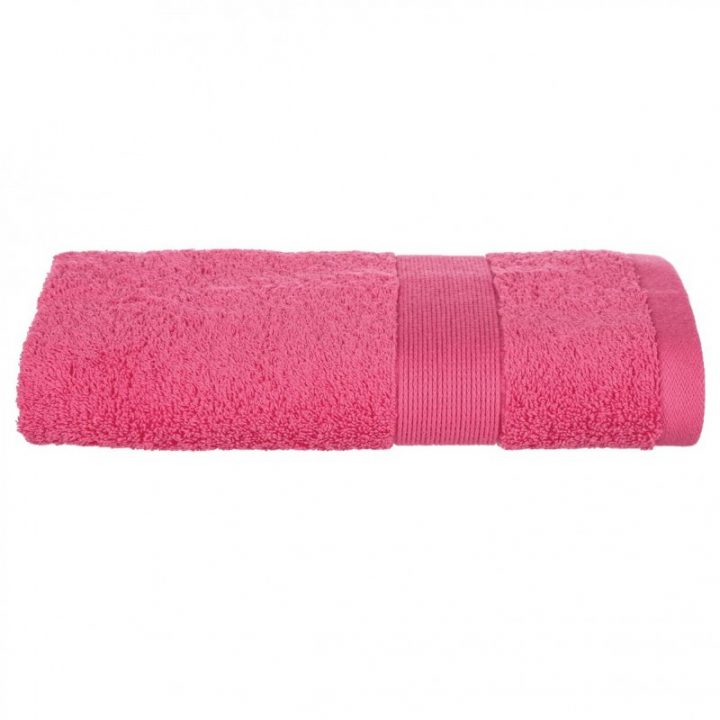 Serviette De Toilette 50X90Cm Corail encequiconcerne Serviette De Toilette Personnalisée