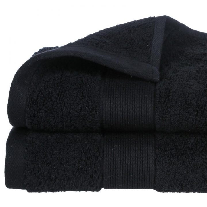 Serviette De Toilette 50X90Cm Noir avec Serviette De Toilette De Luxe