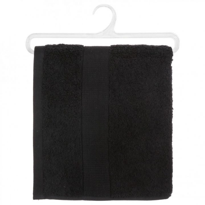 Serviette De Toilette 50X90Cm Noir concernant Serviette De Toilette Personnalisée