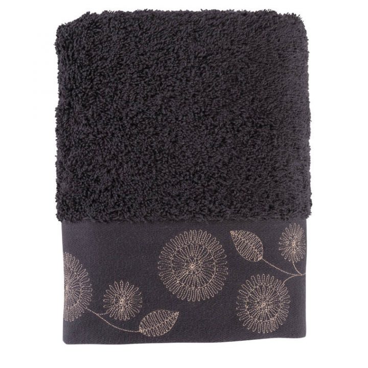 Serviette De Toilette Adelys Ebene – Carre Blanc tout Serviettes De Toilettes