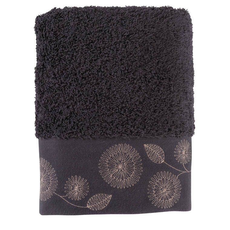 Serviette De Toilette Adelys Ebene - Carre Blanc tout Serviettes De Toilettes