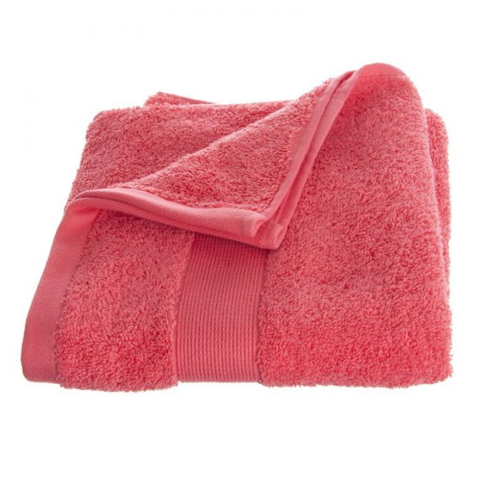 Serviette De Toilette "Confort" 50X90Cm Corail encequiconcerne Serviette De Toilette De Luxe
