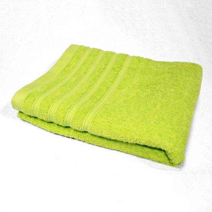 Serviette De Toilette Grand Modèle Unie Vert Anis à Serviette De Toilette De Luxe