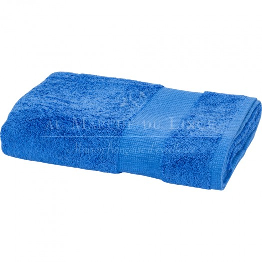 Serviette De Toilette Venus Bleu Royal Coton & Lin pour Serviette De Toilette Personnalisée
