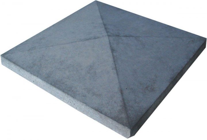 Sfac – Chapeau De Pilier Pointe De Diamant – Béton Gris concernant Chapeau De Cheminée Béton Castorama