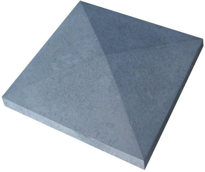 Sfac – Chapeau De Pilier Pointe De Diamant – Béton Gris encequiconcerne Chapeau De Cheminée Béton