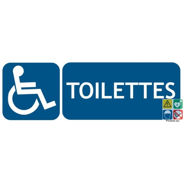 Signalétique D'Accessibilité Toilettes Handicapés Pmr pour Toilettes Handicapés