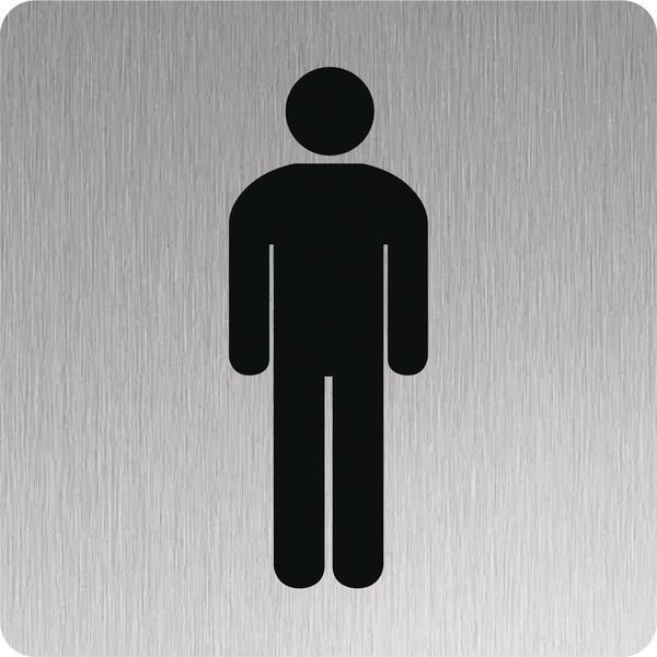 Signalétique En Inox Toilettes Hommes | Signals destiné Signalétique Toilettes