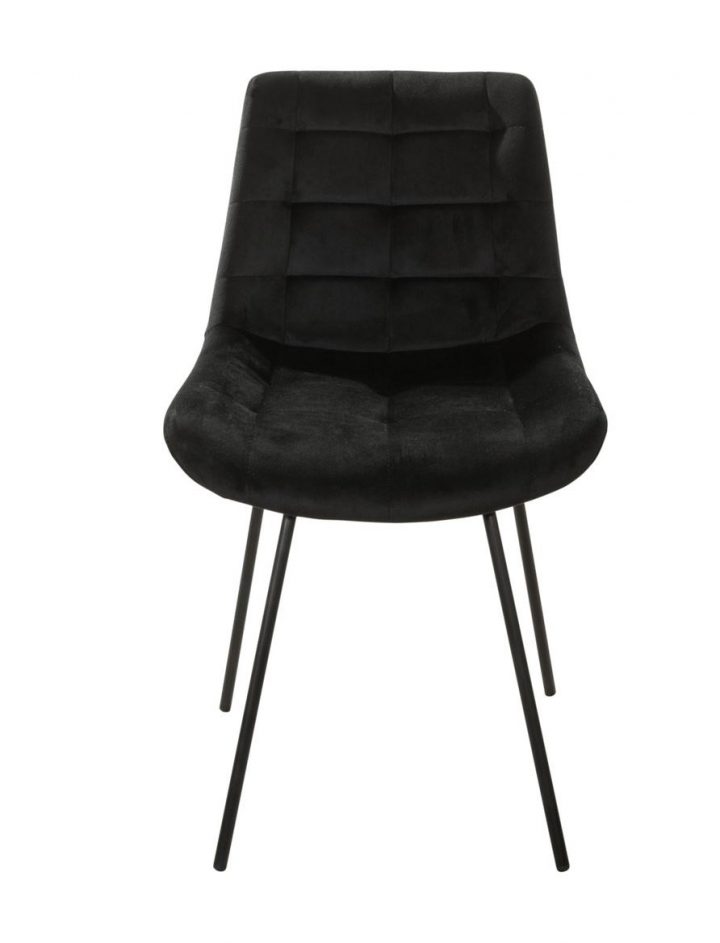 Silka Chaise Salle À Manger Noir H 84 X Larg. 52 X P 52 Cm à Chaise Fauteuil Salle À Manger