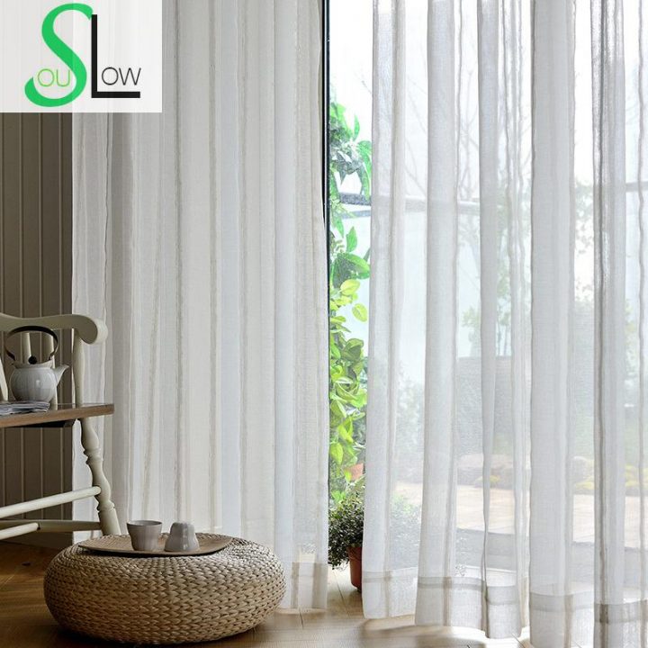 Slow Soul New Screen Striped Curtains Tulle And Kitchen concernant Wish Rideau