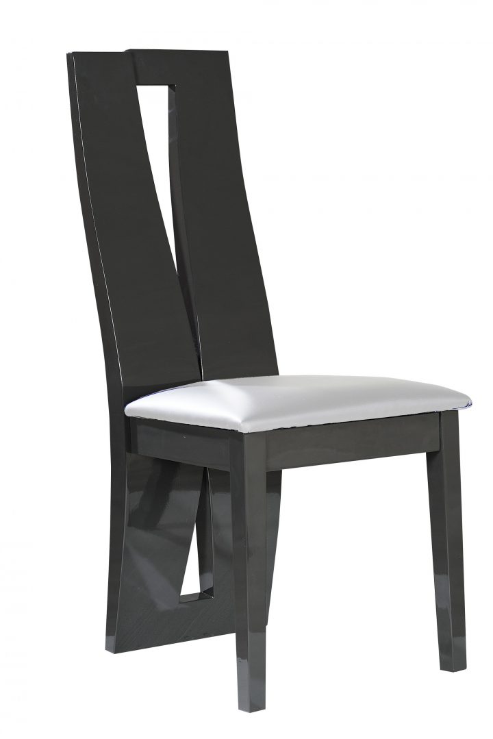 Soldes ! Salle – Manger – Chaise En Bois Gris Foncé avec Chaises De Salle À Manger Design