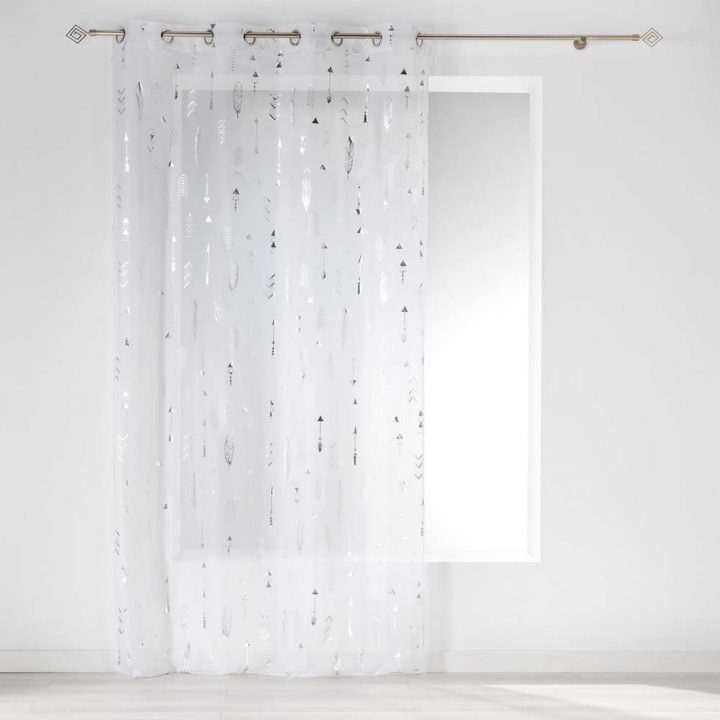 Soldes – Voilage À Œillets Flechea Motif Plume Et Flèche à Rideau Plume